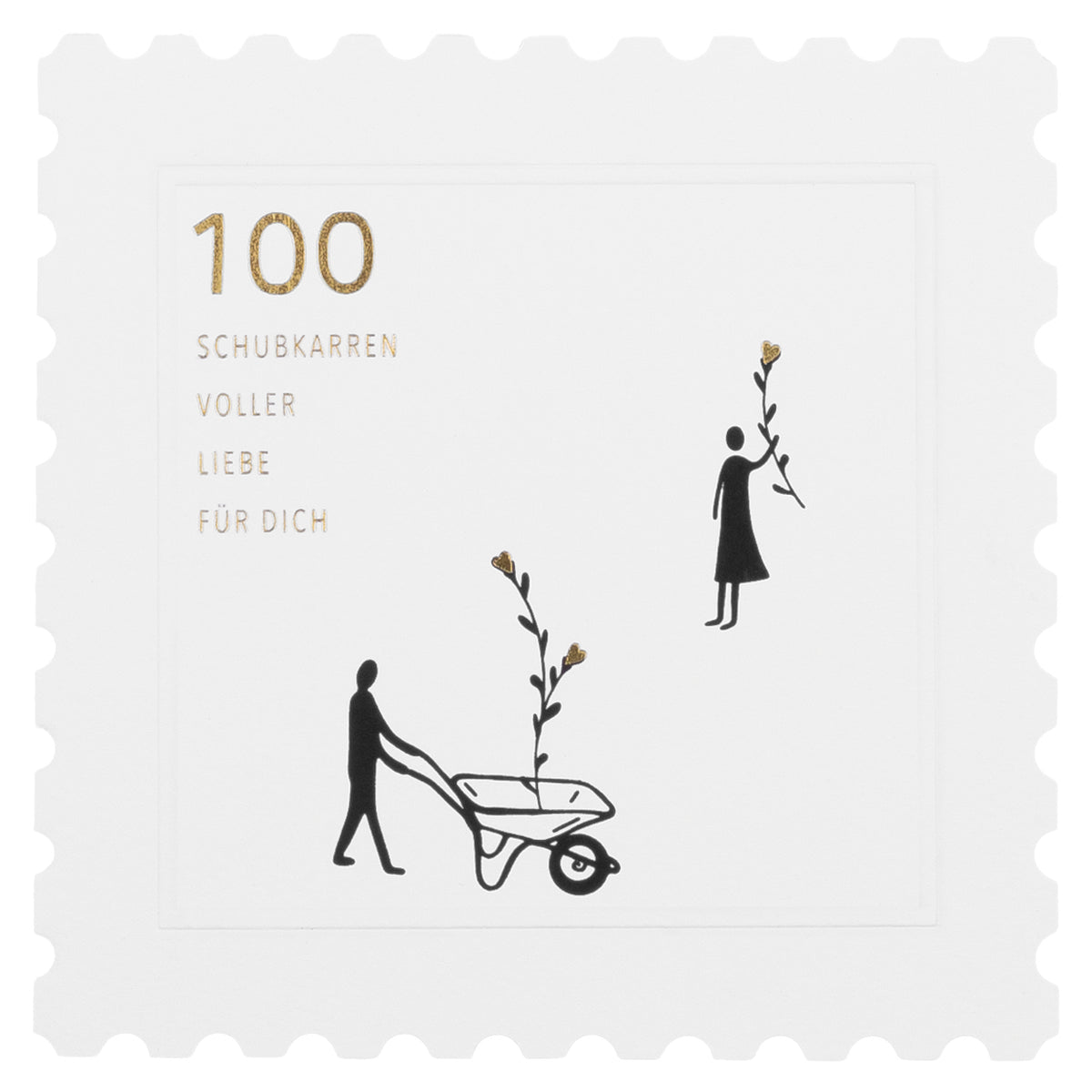 'BRIEFMARKENKARTE | 100 SCHUBKARREN'