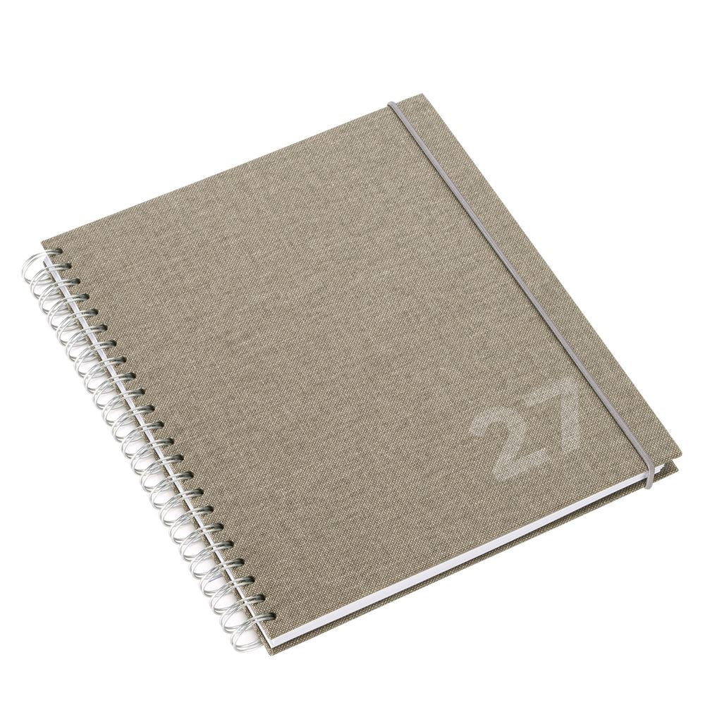 KALENDER '2027' | WIRE-O | 170X200 MM | PEBBLE GREY